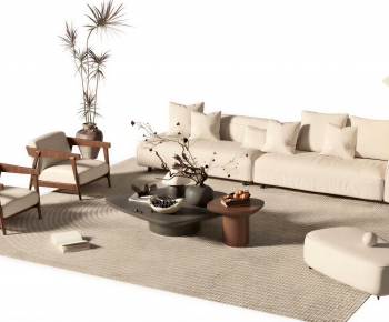 Wabi-sabi Style Sofa Combination-ID:417779926