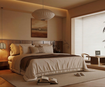 Wabi-sabi Style Bedroom-ID:951874028