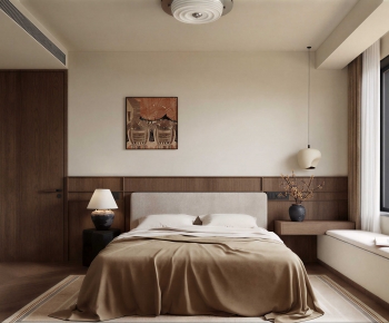 Modern Wabi-sabi Style Bedroom-ID:872976063