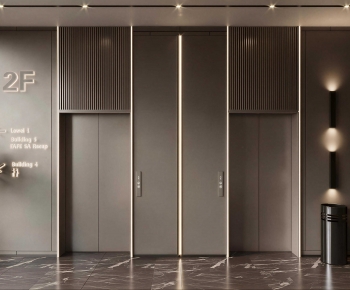 Modern Office Elevator Hall-ID:516150957