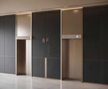 Modern Office Elevator Hall-ID:699829106