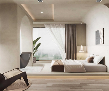 Wabi-sabi Style Bedroom-ID:800215013