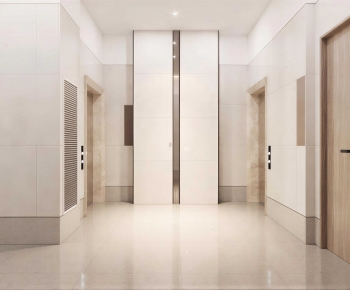 Modern Office Elevator Hall-ID:744854933