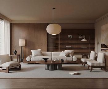 Wabi-sabi Style A Living Room-ID:684719099