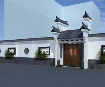 New Chinese Style Facade Element-ID:992440947
