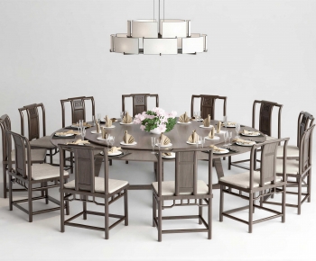 New Chinese Style Dining Table And Chairs-ID:976394893