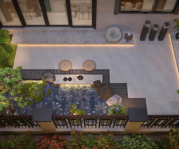 New Chinese Style Courtyard/landscape-ID:681119067