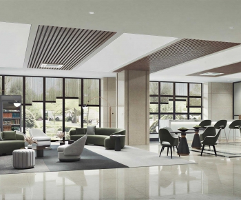 Modern Office Reception Desk-ID:743749113