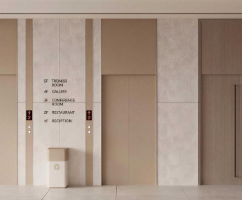 Modern Office Elevator Hall-ID:745121004
