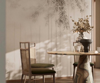 New Chinese Style Dining Table And Chairs-ID:430226096