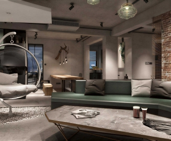 Industrial Style A Living Room-ID:245846995