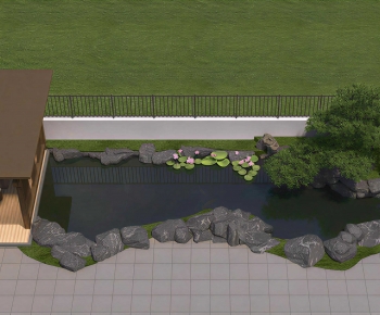 New Chinese Style Rockery Waterscape-ID:838042977