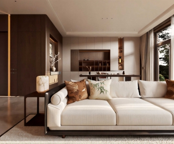 New Chinese Style A Living Room-ID:341957094