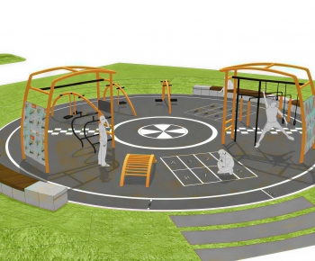 Modern Park Landscape-ID:407309516