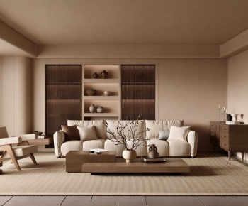 Wabi-sabi Style A Living Room-ID:677840748