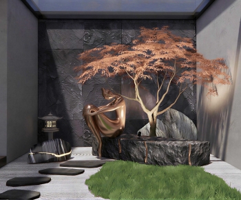 New Chinese Style Plant Landscaping-ID:332181935
