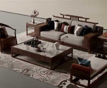 New Chinese Style Sofa Combination-ID:988187071