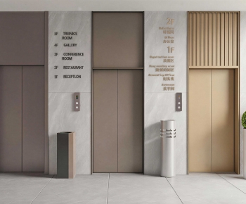 Modern Office Elevator Hall-ID:899020913