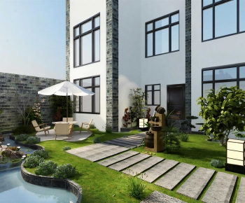 New Chinese Style Courtyard/landscape-ID:646320101