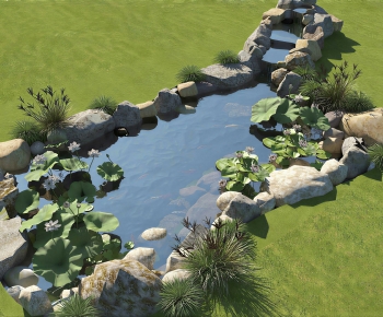 New Chinese Style Rockery Waterscape-ID:230123049