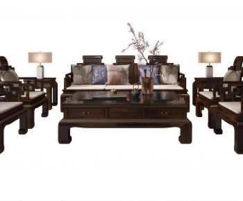 New Chinese Style Sofa Combination-ID:448087936