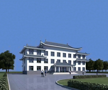 New Chinese Style Appearance Of Commercial Building-ID:848110916