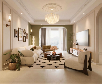 French Style A Living Room-ID:743792061