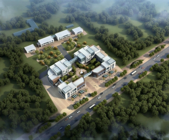 Modern Architectural Bird's-eye View Planning-ID:558099038