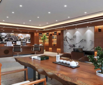 New Chinese Style Manager's Office-ID:526689051