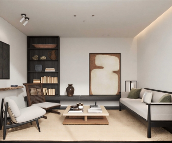 Wabi-sabi Style A Living Room-ID:446578989