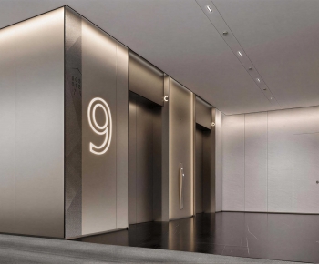 Modern Office Elevator Hall-ID:147829061