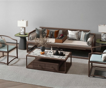 New Chinese Style Sofa Combination-ID:901803029
