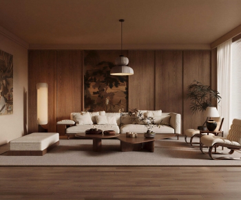 Wabi-sabi Style A Living Room-ID:756184107
