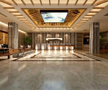 New Chinese Style Lobby Hall-ID:865571987