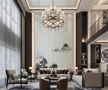 New Chinese Style A Living Room-ID:575665005