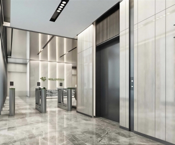 Modern Office Elevator Hall-ID:101780986