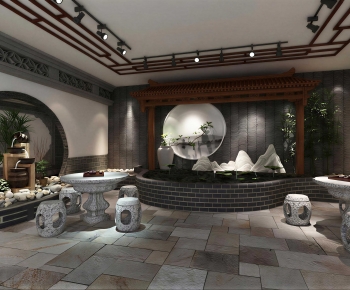 New Chinese Style Teahouse Tea House-ID:975652936