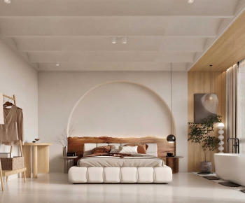 Wabi-sabi Style Bedroom-ID:672523025