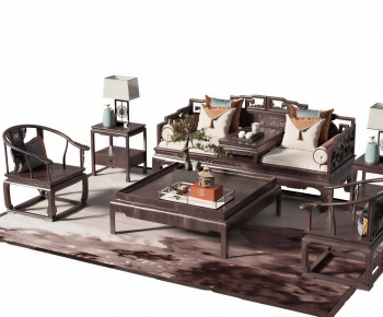 New Chinese Style Sofa Combination-ID:789928911