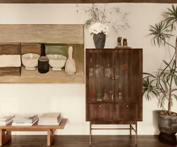 Wabi-sabi Style Side Cabinet-ID:261089872