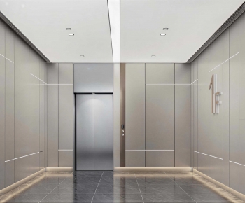 Modern Office Elevator Hall-ID:588572989