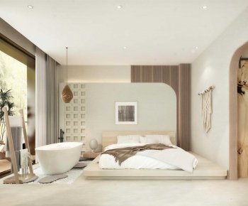 Wabi-sabi Style Guest Room-ID:598237991