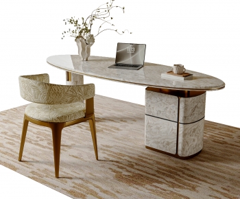 Modern Computer Desk And Chair-ID:986880066