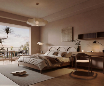 Wabi-sabi Style Bedroom-ID:254477989