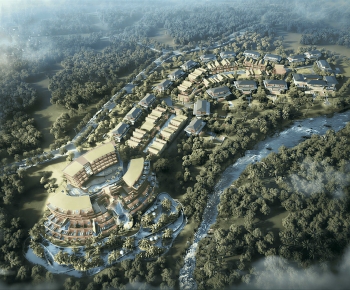 Modern Architectural Bird's-eye View Planning-ID:824202064