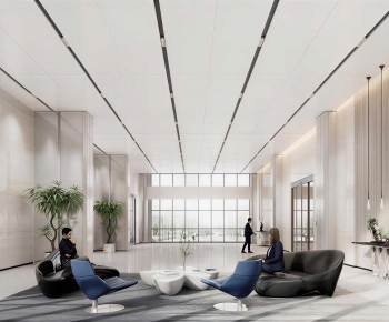 Modern Office Reception Desk-ID:973304036