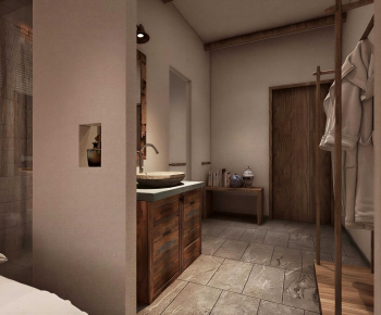 Wabi-sabi Style Guest Room-ID:796933891