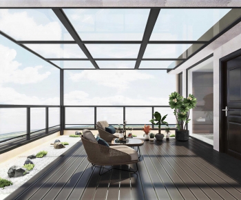 Modern Glass Sun Room-ID:619630855