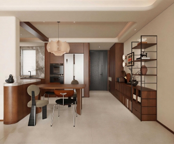 Wabi-sabi Style Dining Room-ID:895709992