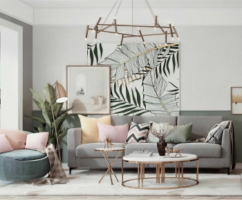 Nordic Style A Living Room-ID:459129838
